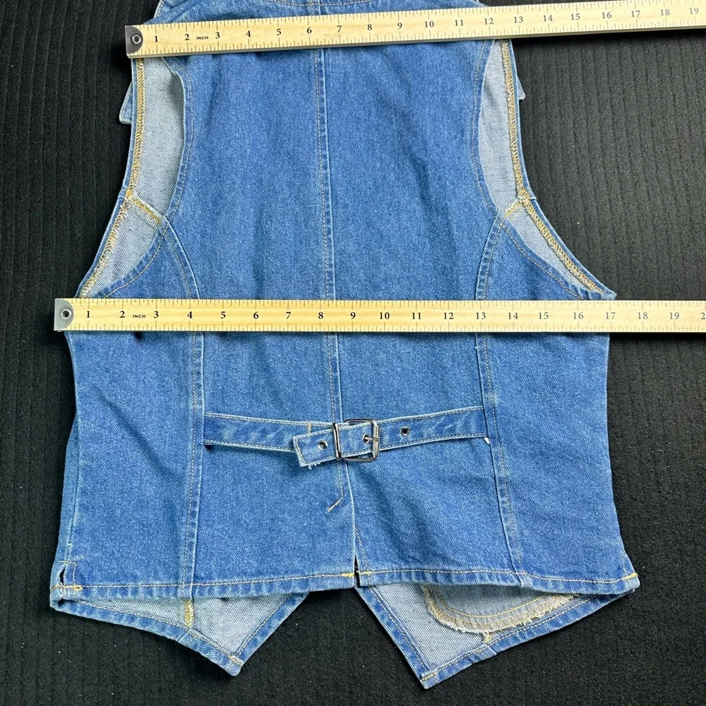 👖✨ Vintage Women’s East West USA Denim Vest Size S ✨👖 - Picture 8 of 9